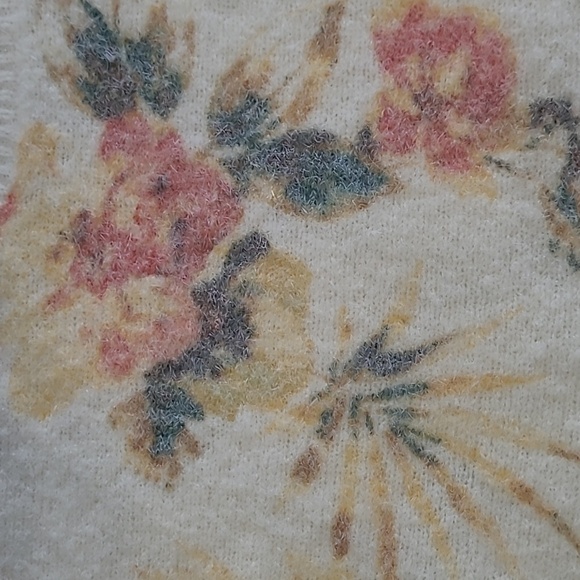 NWT Joie Cream Floral Knit Sweater size 3X - Picture 5 of 8